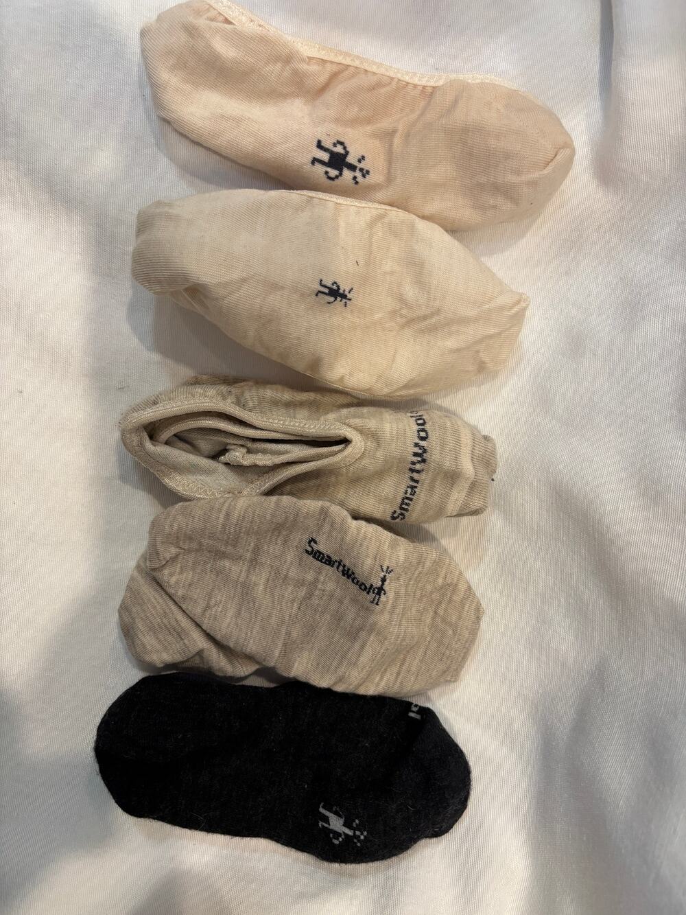 Smartwool Women’s everyday No-Show Socks Beige Black 5 pairs